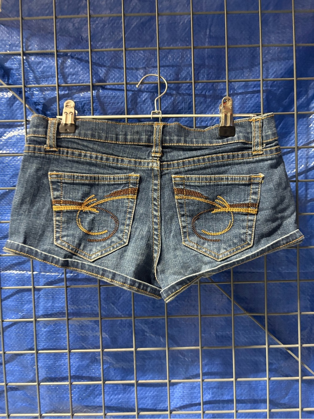 Low rise Denim mini Short Shorts